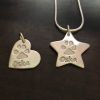 heart pendant & star necklace pendant with paw print