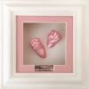 40- White frame, white backing, pink casts, pink mount